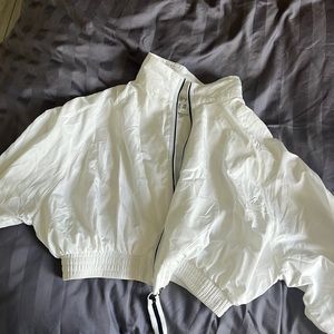 White windbreaker
